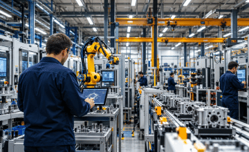 High-mix manufacturing floor with complex production operations